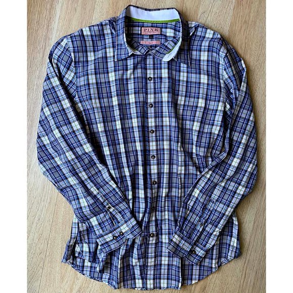 NEW Thomas Pink Casual Dress Shirt Mens XL NICE! - Picture 6 of 6